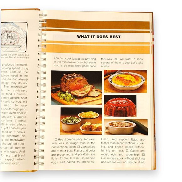 VTG 1982 Kenmore Microwave Cookery Cookbook Spiral Bound 80s Retro Recipes - Picture 10 of 16